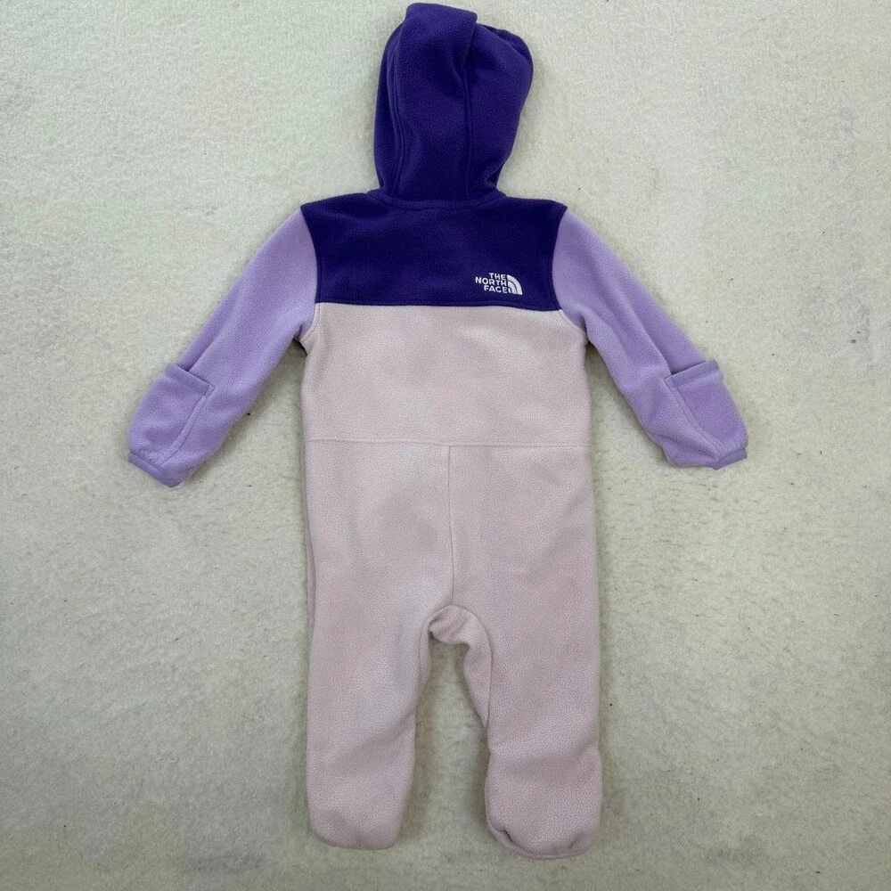 The North Face Glacier Peak Purple One-Piece Fleece Suit 3-6M